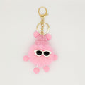 1pc Fashion Cute Mini Ice Cream Key Ring With Tassel Student Fluffy Pom Pom Velvet Plush Keychain For Girls Bag Decoration Gift - Charlie Dolly