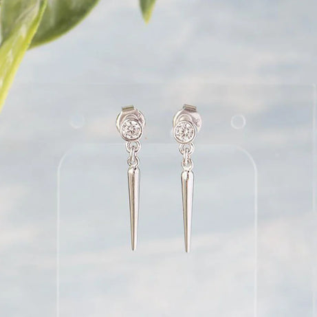 Gold Plated Cubic Zirconia Stud Earrings Jewelry
