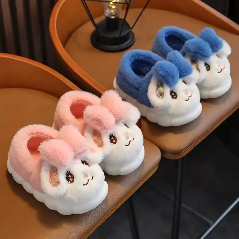 Baby Toddler Winter Slippers Children Cute Cartoon Rabbit Home Slipper Kids Indoor Warm Plush Slides Child Floor Shoes for Girls - Charlie Dolly