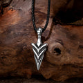 Norse Mythology Odin's Spear Gungnir Necklaces Men Retro Stainless Steel Viking Pendant Scandinavian Amulet Self-defense Jewelry - Charlie Dolly
