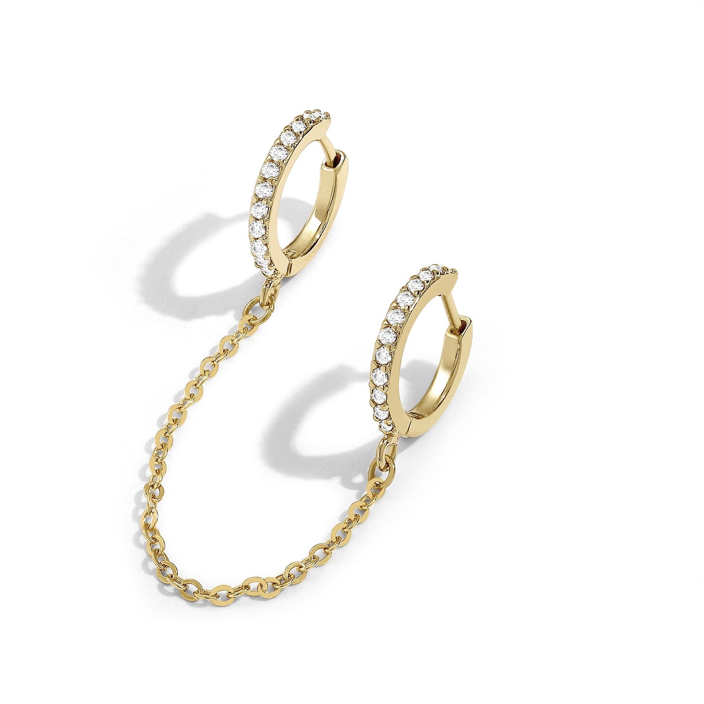 New Fashion Circle Ear Cuff Piercing Earrings for Women Men Gold plated Huggie Unisex Double Piercing Hoop Earing Female Brincos