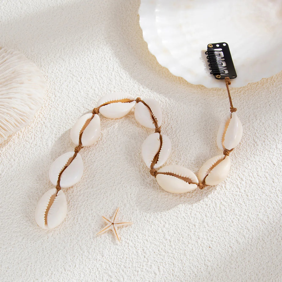 Shell Bead Mermaid Boho Hair Extension Strand