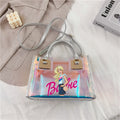 Barbie Princess Summer Transparent Handbag Anime Y2K Girls Lasers Beach Bag Shoulder Bag Ladies Tote Bags Pu Messenger Organizer - Charlie Dolly