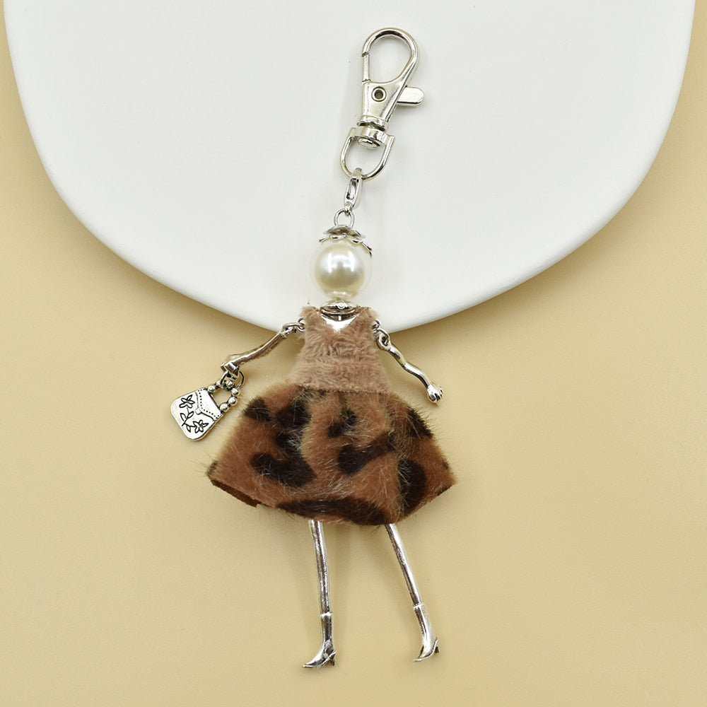 YLWHJJ brand Doll Handmade Cute charm keychain for Women Car Pendant Girls fashion Jewelry Bag key chains Accessories key ring - Charlie Dolly