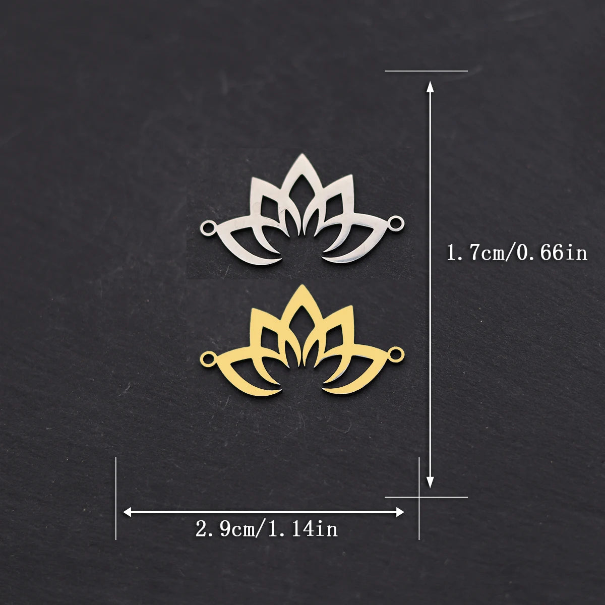 3PCS DIY Amulet Lotus Flower Yogo Buddha Stainless Steel Pendant Charm For Jewelry Making Necklace Religion Crescent diy Supplie