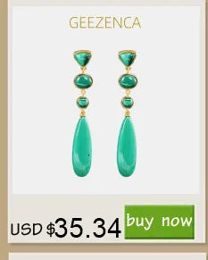 GEEZENCA 925 Silver Gold Plated Lapis Lazuli Bar Charm Dangle Drop Earrings Women CZ Geometric Oblong Simple Trendy Earring Gift