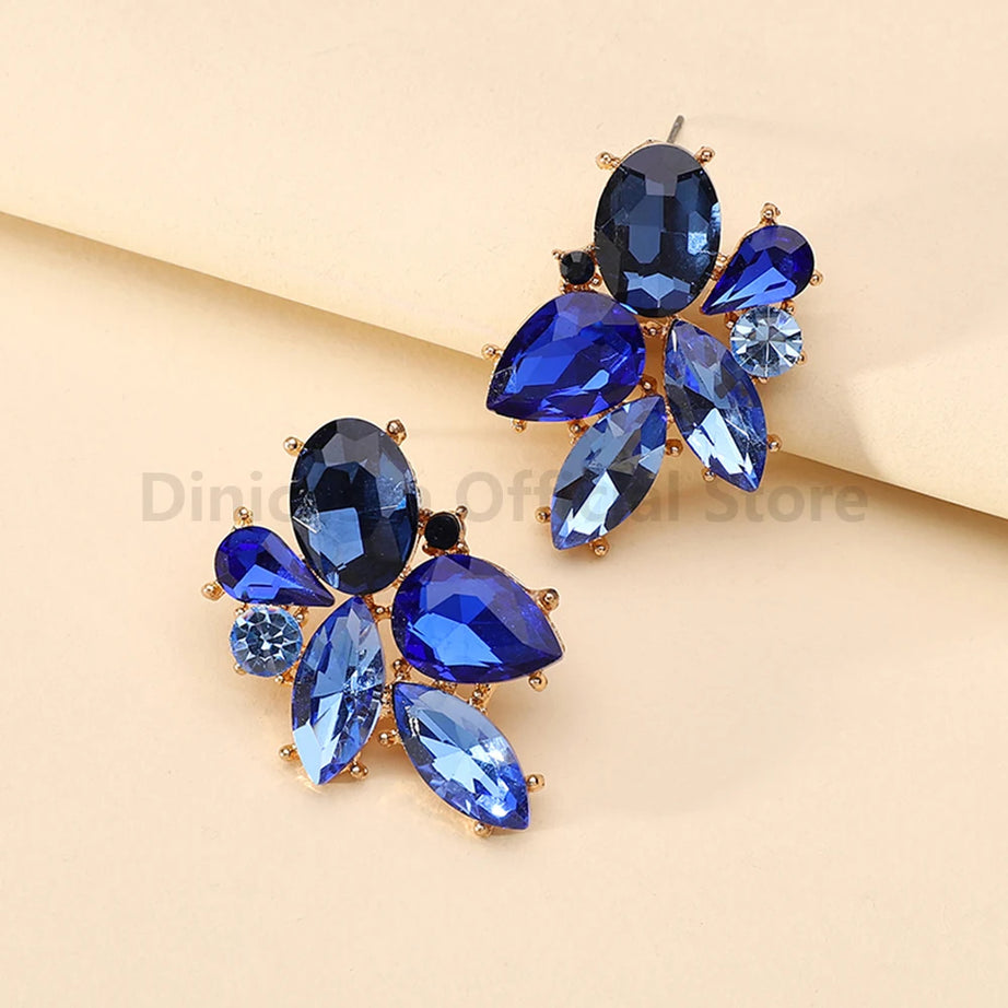 Shiny Glass Fairy Stud Earrings Jewelry