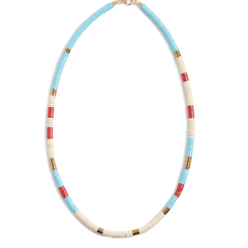 Boho Classic Vintage Jewelry Necklace For Woman heart shell Turkish Eyes Accessories Short Choker Fashion Charm - Charlie Dolly