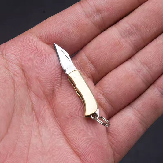 Mini Folding Knife Acrylic Sharp Edc Self-Defense Small Blade Cs Go Portable Keychain Hanging Outdoor Camping Unboxing Knife Hot - Charlie Dolly