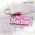 Kawaii Pink Barbie Keychain Cute Cosplay Barbie Letter Tassel Acrylic Pendant Keyring Car Backpack Keyholder Jewelry Accessories - Charlie Dolly