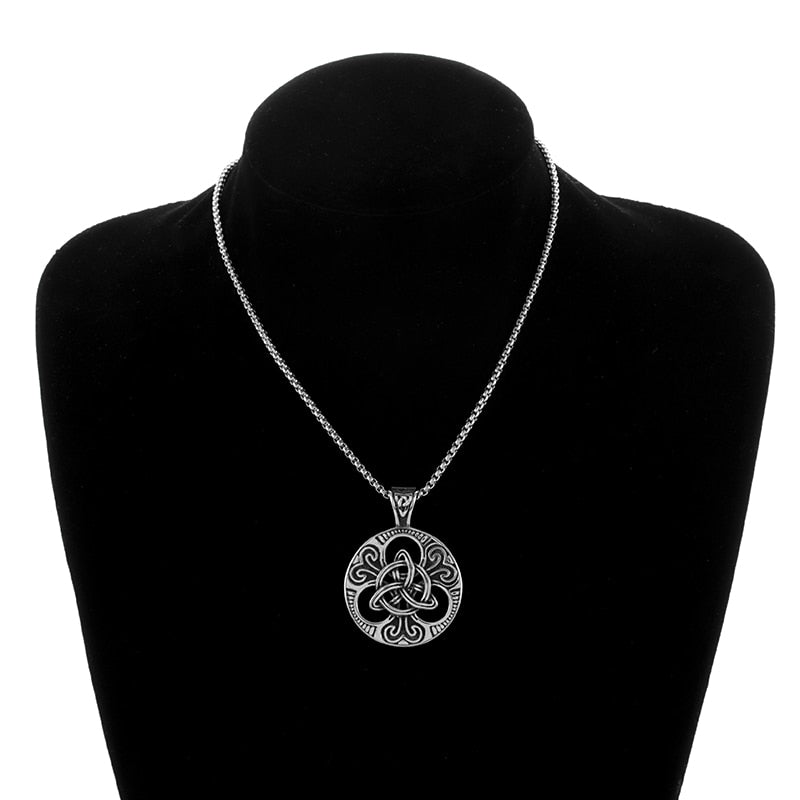 Vintage Odin Celtics Knot Pendant Necklace Men Punk Viking Jewelry Odin Trinity Necklace - Charlie Dolly