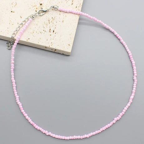 Handmade Seed Bead Colorful Boho Choker Necklace