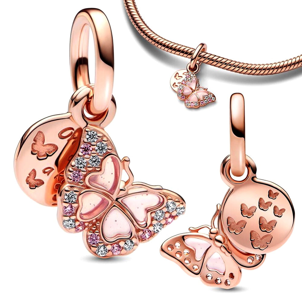 Rainbow Sunflower Pendant 925 Sterling Silver Charm Bead Fit Original Brand Bracelet Necklace For Women Pendant Jewelry Gift - Charlie Dolly