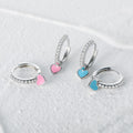 Aide Silver Color Hoop Earrings With Cute Candy Neon Color Enamel Heart Charm Drop Earring Gold Color For Girls Party Jewelry - Charlie Dolly