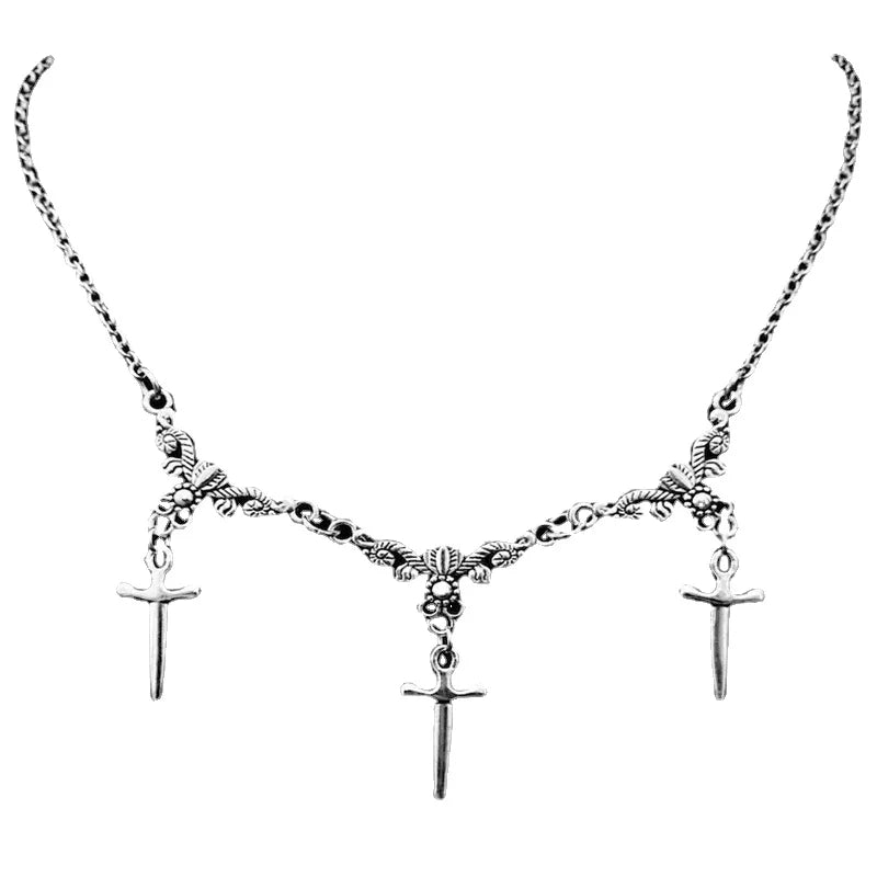 Vampire Bite Chokers Blood Drips Cross Necklace Romantic Gothic Victorian Gorgeous Jewelry Fashion Women Halloween Party Gift - Charlie Dolly