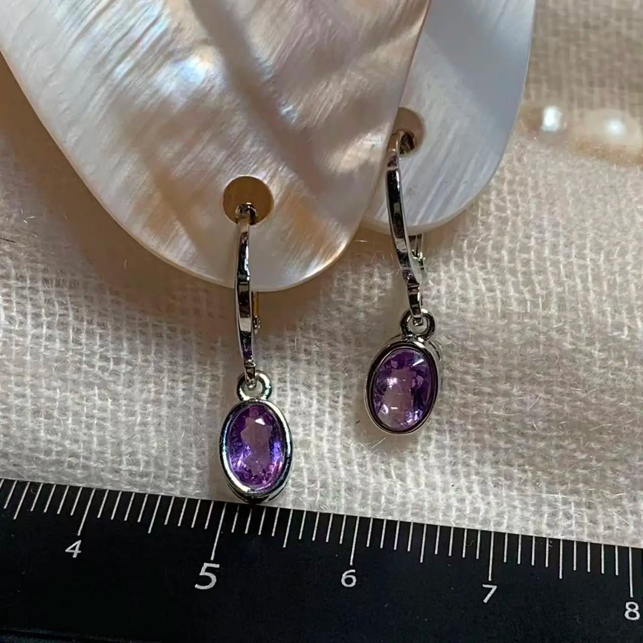 HEYYA STONE Vintage Natural Amethyst Hoop Earrings Simple Classic Round Circle Gemstone Jewelry Handmade 14K GOLD exclusive