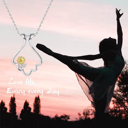 Ring Holder Sunflower Necklace 925 Sterling Silver Keeper Necklace Pendant You Are My Sunshine Jewelry Gifts for Women Girls