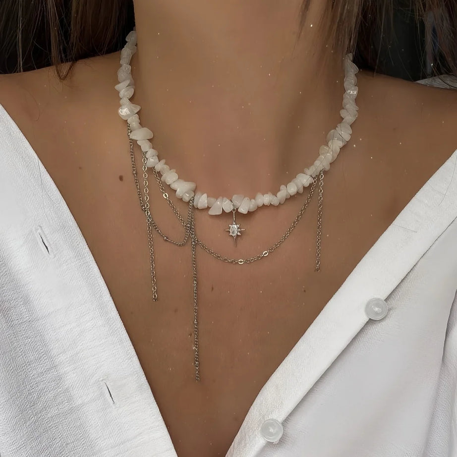 Transparent Crystal Zircon Heart Necklace Jewelry