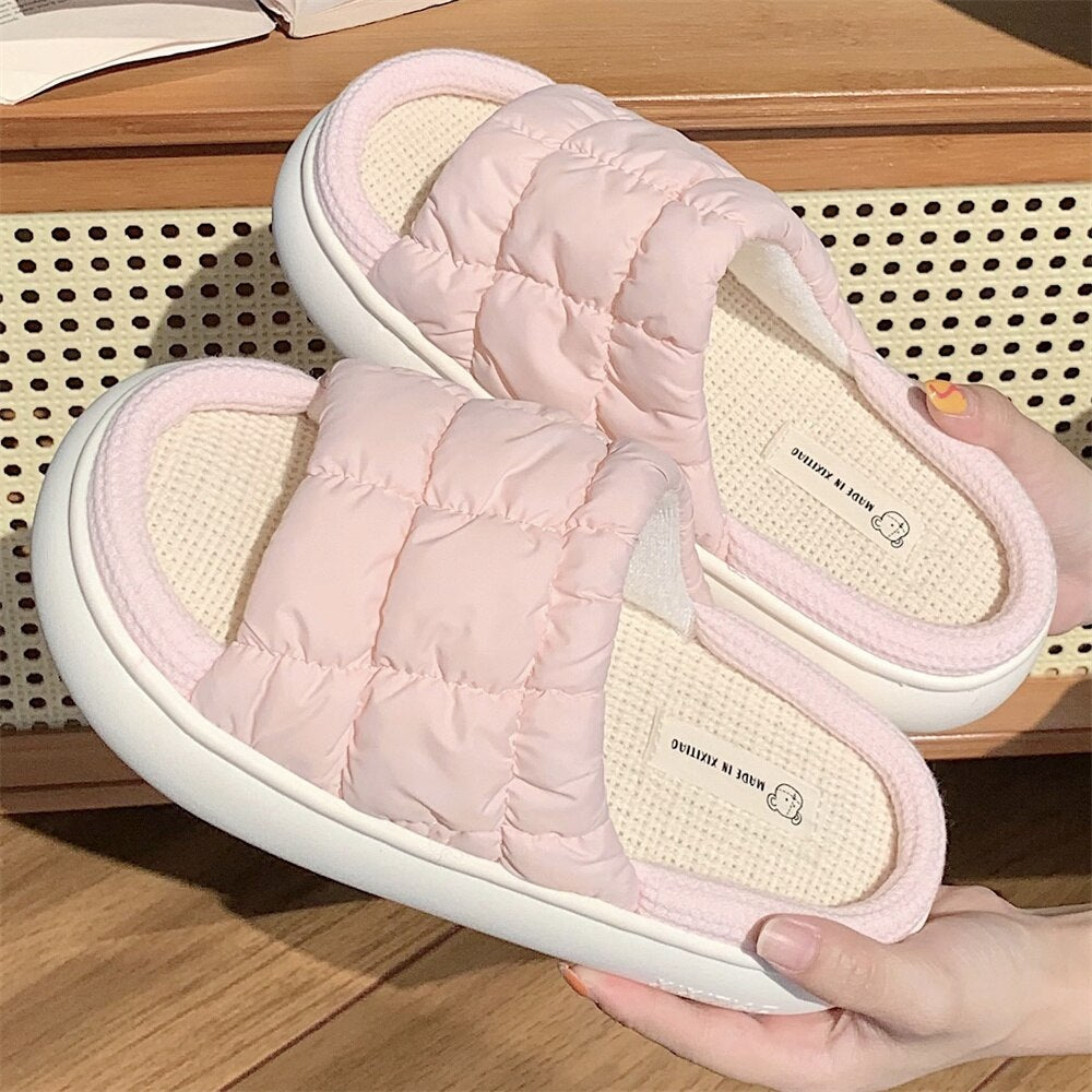 Four Seasons Universal Cute Crocodile Linen Slippers Women Spring Summer Couples Man Skid Resistant Dinosaur Animal Flip Flops - Charlie Dolly