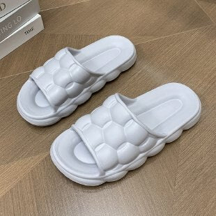 Bubble Thick Platform Cloud Slipper Women Summer Shoes 2023 Memory Foam Pillow Slides Comfy Home Flip Flops Outside Beach Sandal - Charlie Dolly