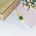 G&D Feeling Mood Sensitive Color Changing Sun Flower Pendant Necklace Gold Color Stainless Steel Necklaces Gift Jewelry - Charlie Dolly