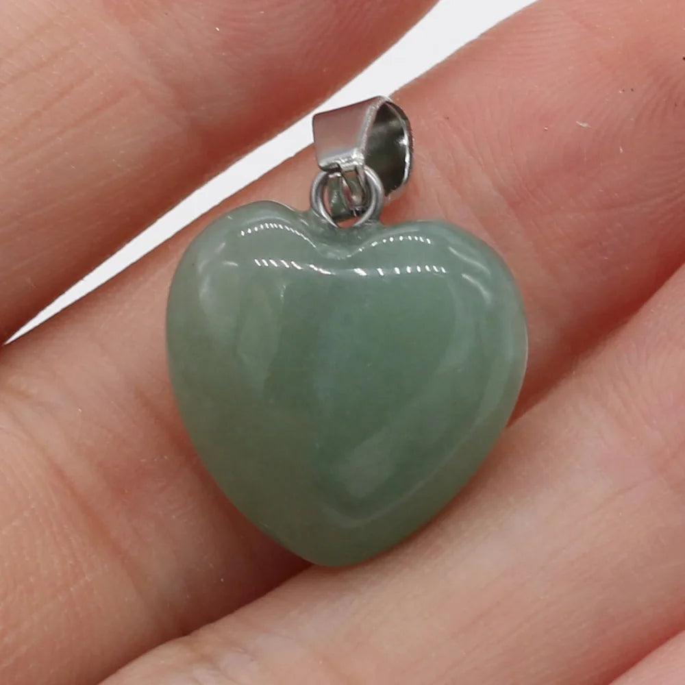 4Pcs Small Pendant Natural Stone Heart-Shaped Lapis lazuli Pendat For Jewelry Making DIY Necklace Earrings Accessory