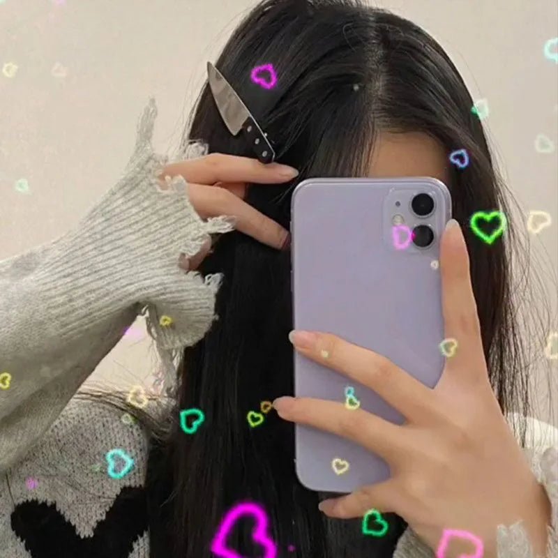 New Halloween Gothic Emulation Knife Hair Clips Side Bangs Hairpin Funny Creative Weird Knife Hairpins Girls Hair Accessories - Charlie Dolly