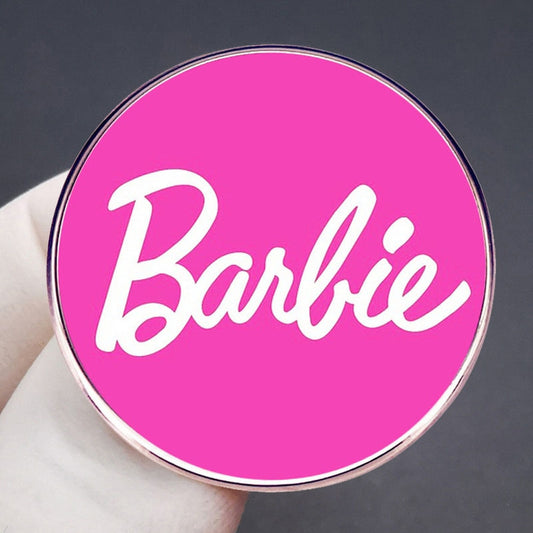 Pink Barbie Brooch Fashion Ladies English Alphabet Y2K Girls Pin Brooch Clothes Metal Alloy Badge Accessories Pendant Decor Gift - Charlie Dolly