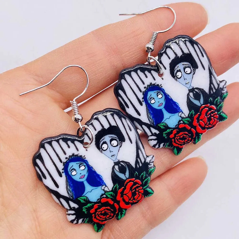 Creative Halloween Ghost Zombie Couple Earrings Terrifying Halloween  Acrylic Earrings for Women Valentine's Day Jewelry - Charlie Dolly