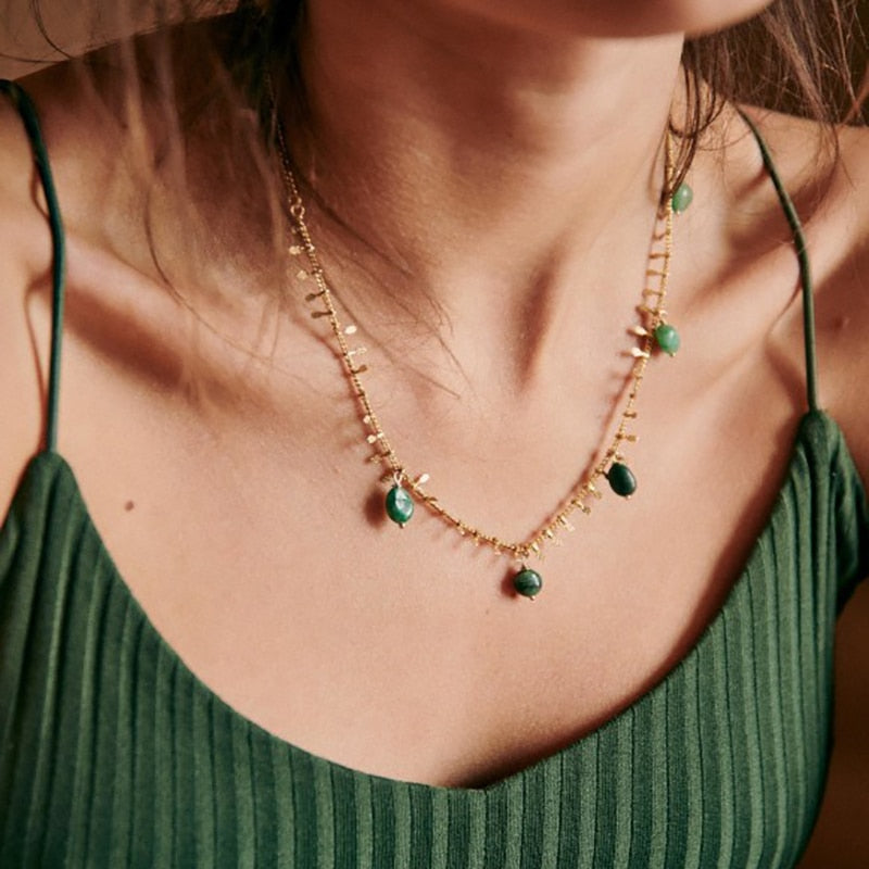 2023 Fashion Classic Stainless Steel Water Drop Chain Necklace Handmade High Quality Choker For Man Women Wild Minimalist Collar - Charlie Dolly