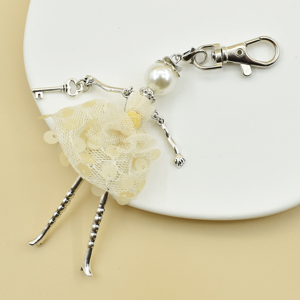 YLWHJJ brand Doll Handmade Cute charm keychain for Women Car Pendant Girls fashion Jewelry Bag key chains Accessories key ring - Charlie Dolly