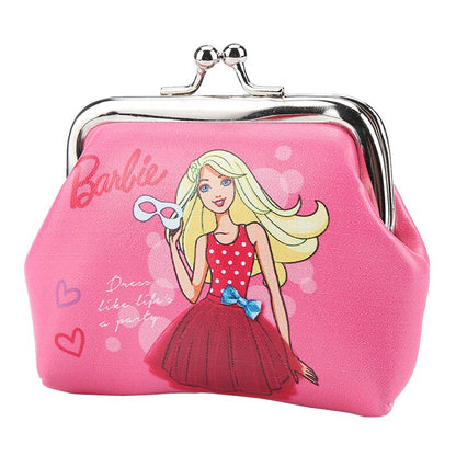 Barbie Children's Coin Purse Anime Cartoon Girls Portable Small Princess Purse Kawii Kids Mini Wallet Clutch Handbag for Gifts