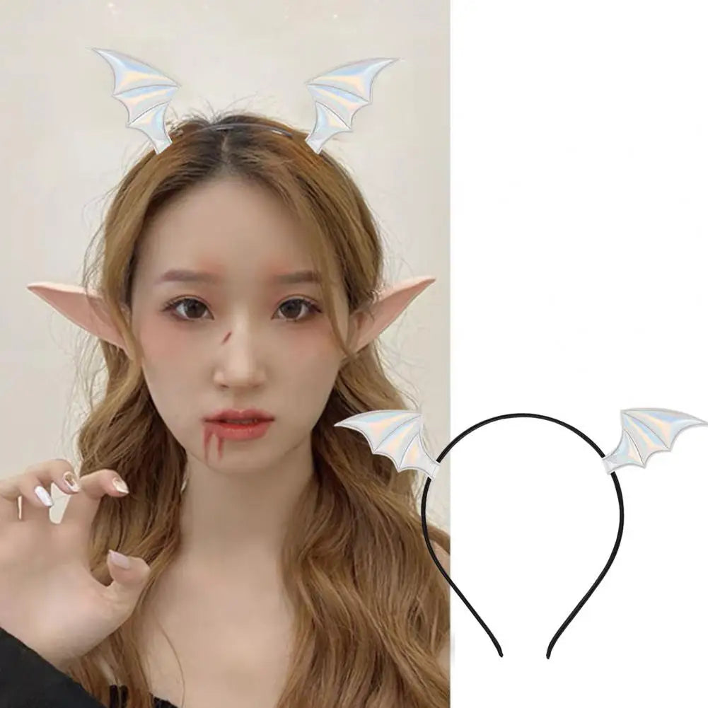 Unisex Hair Hoop Devil Wing Cosplay Hair Hoop Ultralight Halloween Headband for Dress-up Novelty Hair Accessories - Charlie Dolly