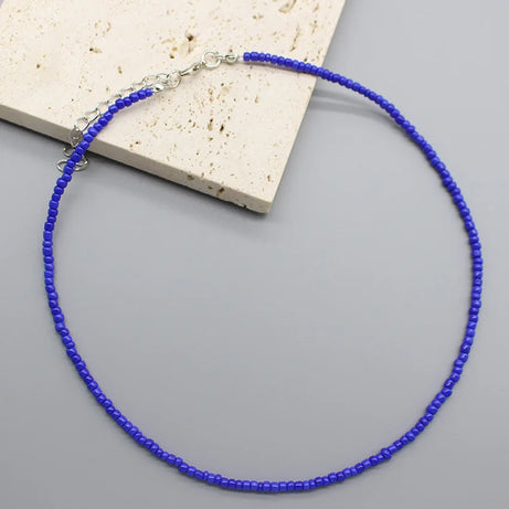 Handmade Seed Bead Colorful Boho Choker Necklace