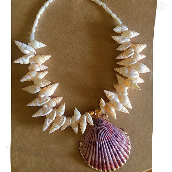 boho Large Concha cowry MEGA PUKA SHELL NECKLACE BURGUNDY valentine&#39;s day collares collier women chokers necklace femme collar - Charlie Dolly