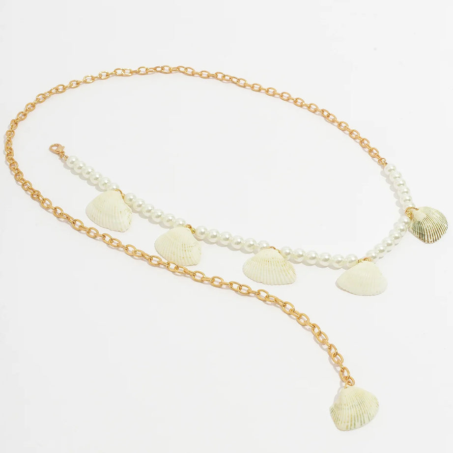European American Sexy Handmade Colour Beads Shell Waist Belly Belt Chain Irregular Natural Stone Belly Chains Boho Body Jewelry - Charlie Dolly
