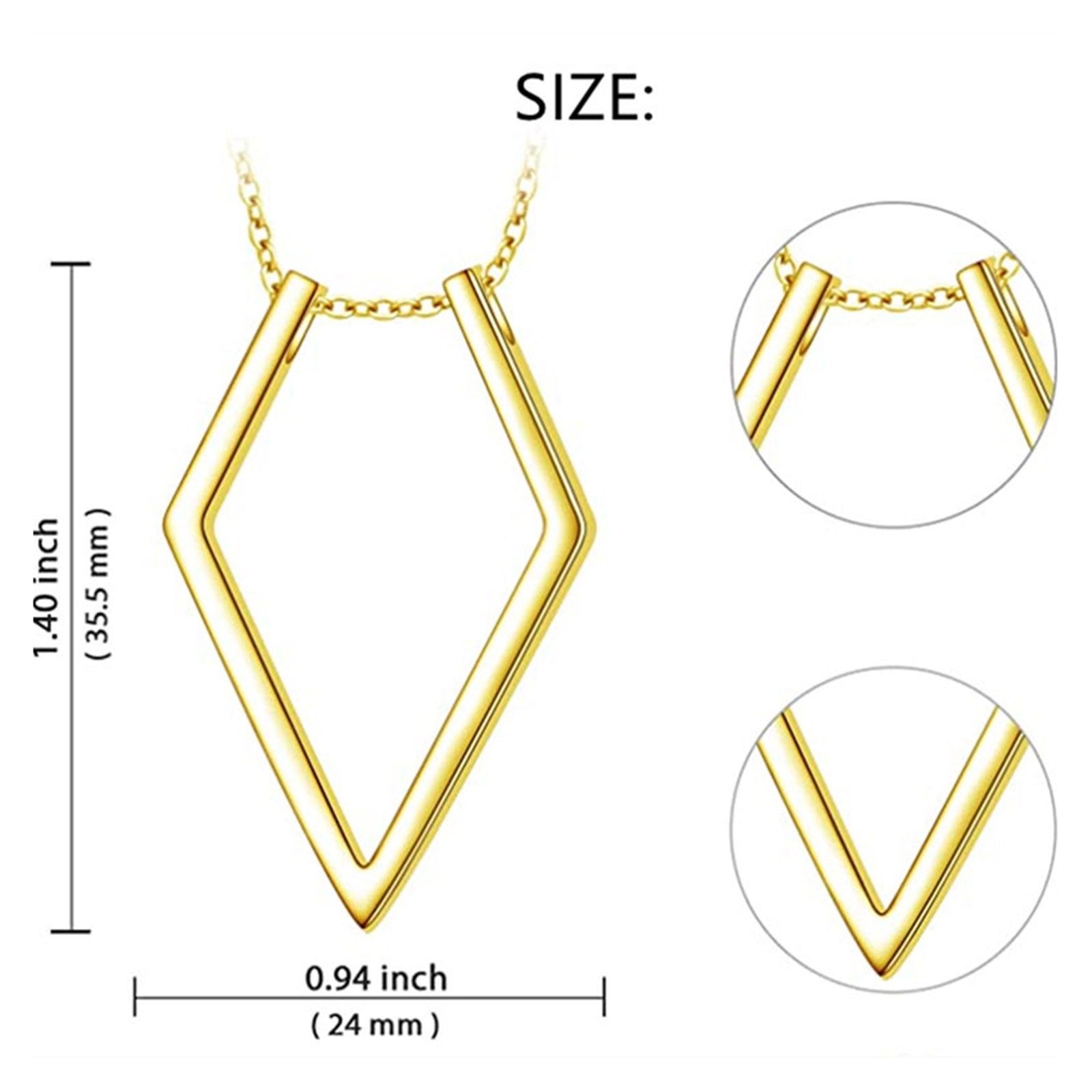 1Piece Fashion Necklace Geometric Simple Ring Holder Ring Pendant Necklace for Men Women Party Jewelry Neck Chain 45cm long - Charlie Dolly