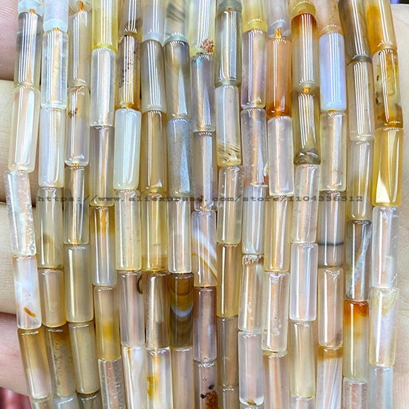 4x13mm Tube Natural Stone AA Lapis Lazuli Loose Spacer Beads for Jewelry Making Diy Bracelet Charms Earrings Accessories