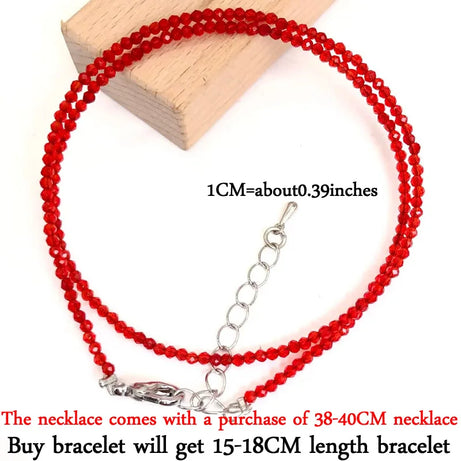 2mm Gemstone Beaded Necklace & Bracelet