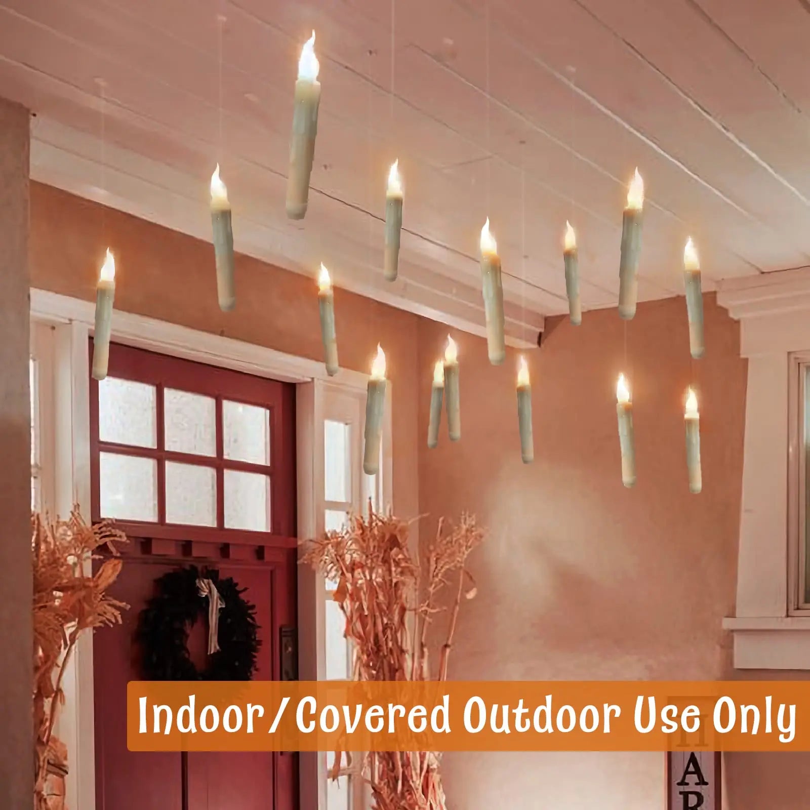 Floating LED Candles with Remote Control Witch Halloween Decor for Party Supplies Birthday Wedding 2024 Christmas Home Bedroom - Charlie Dolly