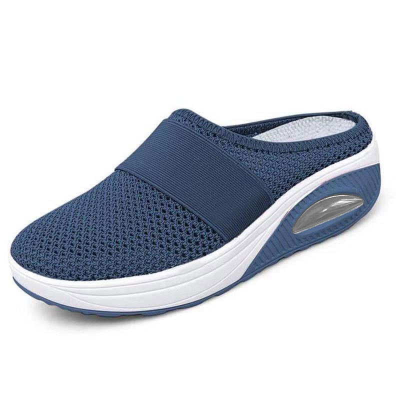Air Cushion Slip-On Women Walking Shoes Orthopedic Diabetic Ladies Platform Mules Mesh Slippers Wedge Female Sneaker - Charlie Dolly