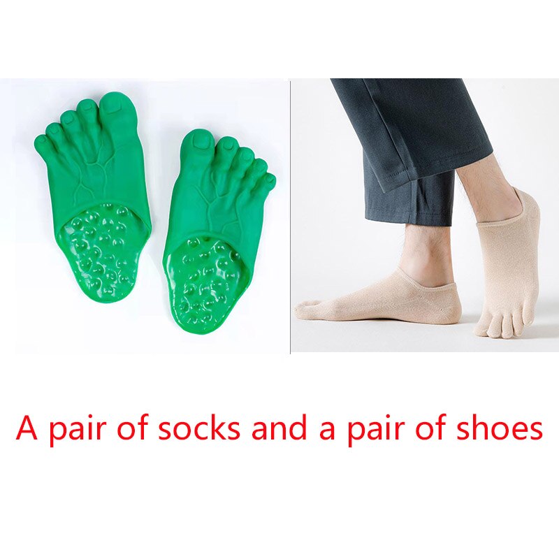 Slippers Ghost Shoes Toe Slides Flats Party Funny Sandals Scary Green Christmas Costume Dress Accessories Unisex Creative slippe - Charlie Dolly