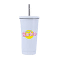 New 500/750Ml Kawaii Barbie Stainless Steel Straw Cup Anime Portable Large Capacity Insulation Cold Coffee Mug Water Bottle Gift - Charlie Dolly