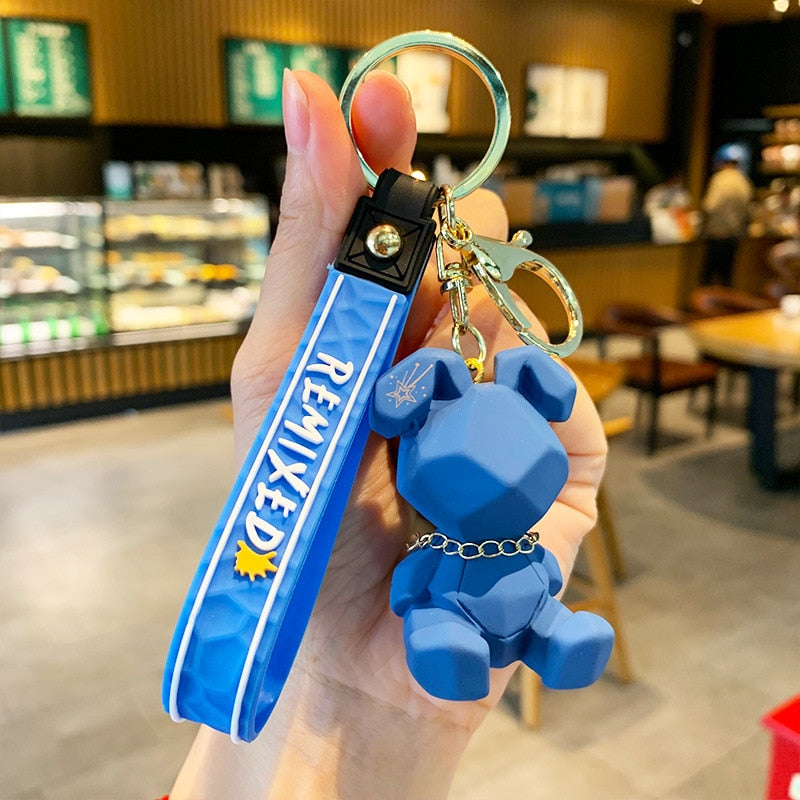 Cartoon Nordic Bunny Doll Keychain Fashion Punk Rabbit Keyring Couple Accessories Personality Cute Bag Car Pendant Key Chains - Charlie Dolly