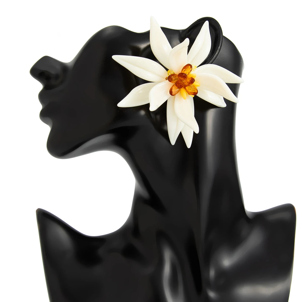 Ingemark Boho Large Petal Flower Drop Earrings for Women 2026 New Trend Exaggerated Pierced Earrings Y2K Daily Party Jewelry