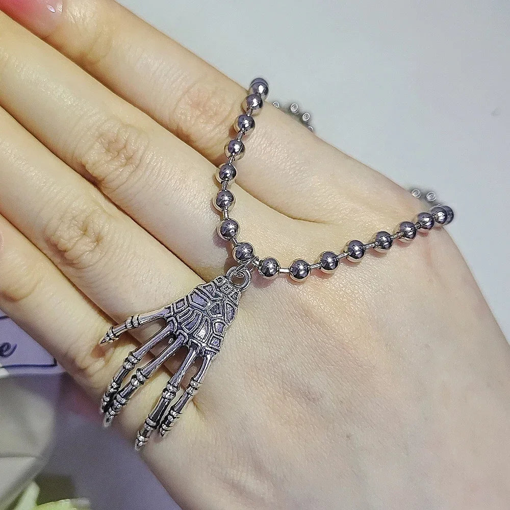 Moonso Punk Pearl Halloween Ghost Claw Simulated Pearl Necklace for Women Party Gift Free Shipping Items X7909 - Charlie Dolly