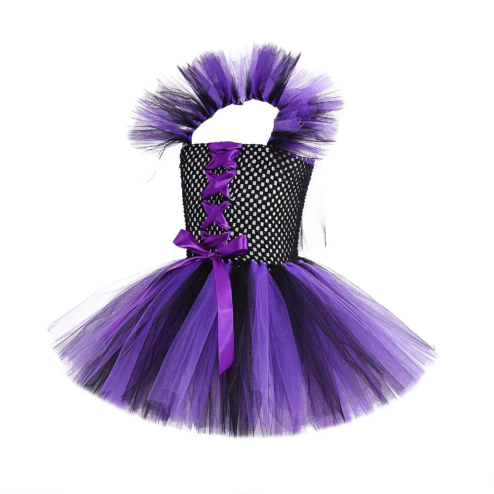 Halloween New Witch Dress Cosplay Costume Dress for Girl Carnival Party Dress Hat Broom Fancy Clothes Suit - Charlie Dolly