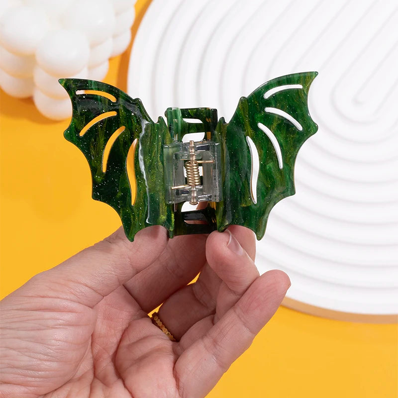 Fashionable Women's Halloween Hair Clip Bat Shaped Mini Acetic Acid Hair Claw Personalized Cute Girl Claw Hair Accessories - Charlie Dolly