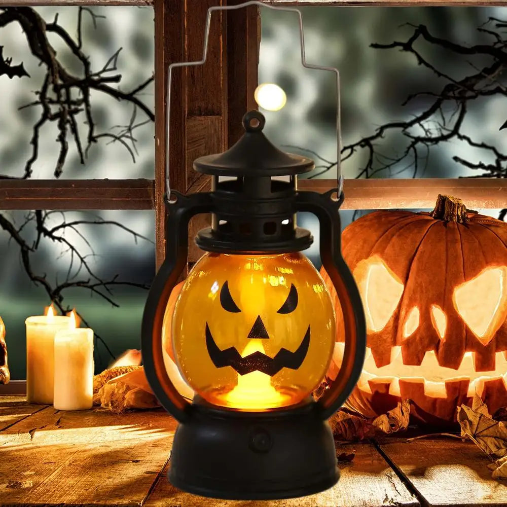2024 New Halloween LED Retro Pumpkin Lantern Battery Operated Flickering Pumpkin Lanterns For Garden Landscape Decoration - Charlie Dolly