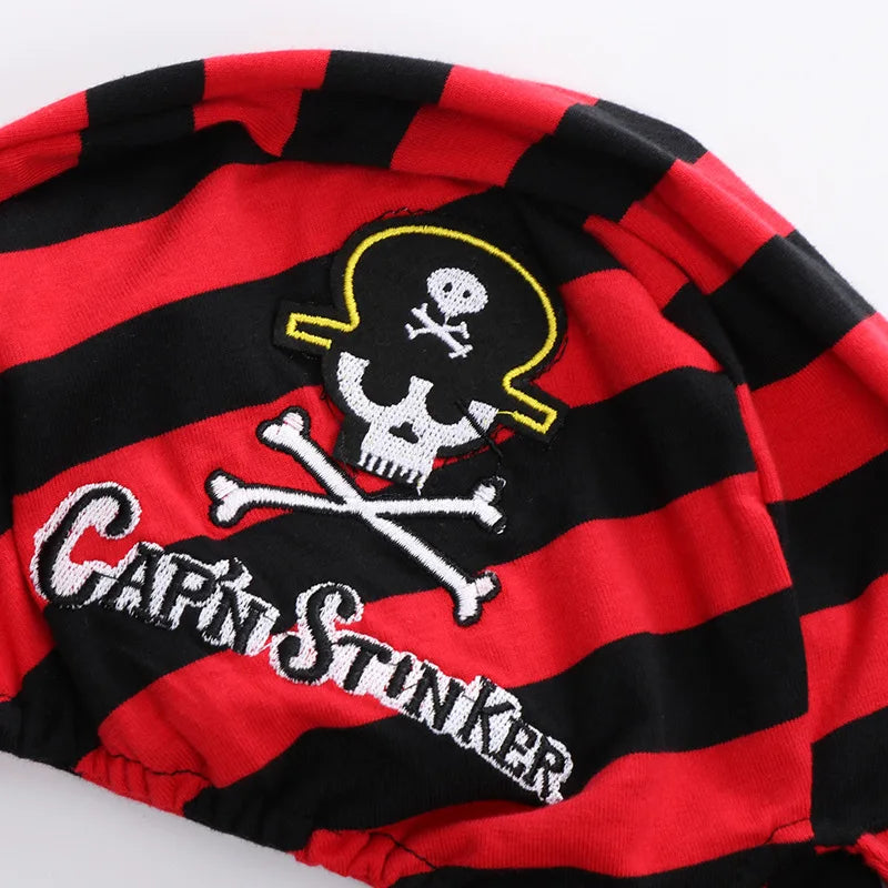 Cosplay Red Knight Pirate Captain Suit Kids Baby Jumpsuits Romper Halloween Costume Fancy Dress party Anime Stage Show Props - Charlie Dolly